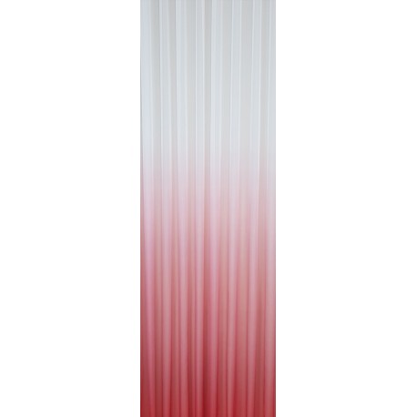 EASYHomefashion Gardine Nach Maß - Voile Store Mit Stickerei In Rot 250x300 Cm