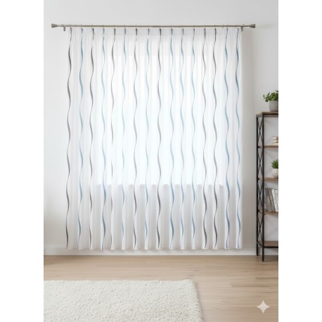 Gardine nach Maß "Voile", Automatik-Faltenband