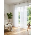 Premium Gardine nach Maß „Voile“ – Weiß mit Kräuselband