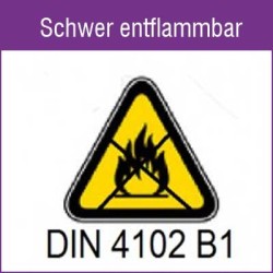 Schwer entflammbare  B1-Gardinen