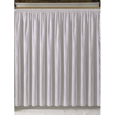 Voile Gardine nach Maß, viele verschiedene Farben, Kräuselband (1:2)