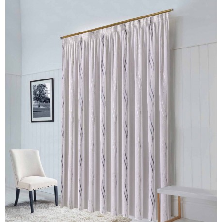 Gardine nach Maß "Voile", Automatik-Faltenband