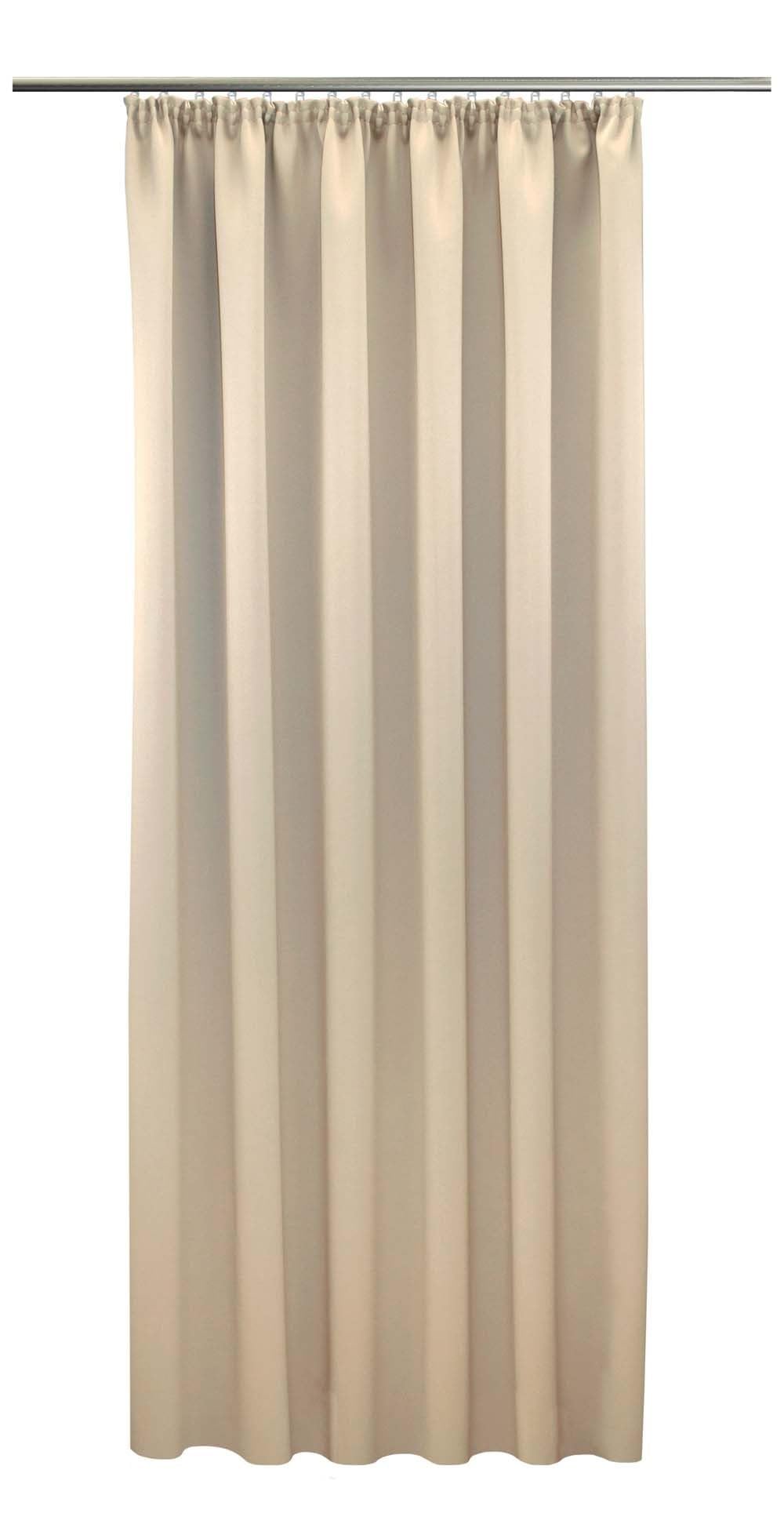 Verdunkelungsvorhang & Übergardine nach Maß (XXL) in Beige