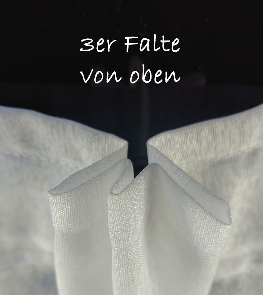 Dreher-Sablé-Gardine nach Maß, Automatik-Faltenband (1:2,5) – Ansicht 4