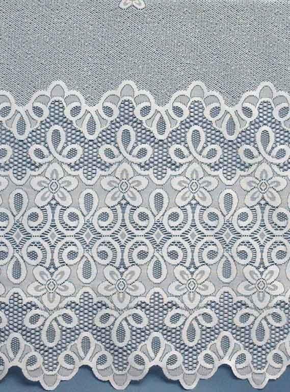 Weiße Jacquard-Gardine nach Maß „Augsburg“ – Klassischer Store – Ansicht 2