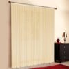 Voile-Gardine nach Maß, gefärbt, Automatik-Faltenband (1:2,5) in Light Beige