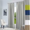 Vorhang nach Maß "Oxford", Breite: 145 cm in Light Grey