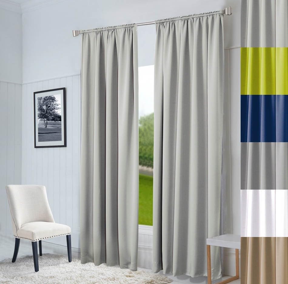 Vorhang nach Maß "Oxford", Breite: 145 cm in Light Grey