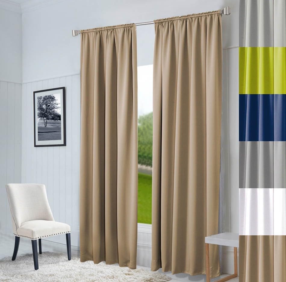 Vorhang nach Maß "Oxford", Breite: 145 cm in Braun