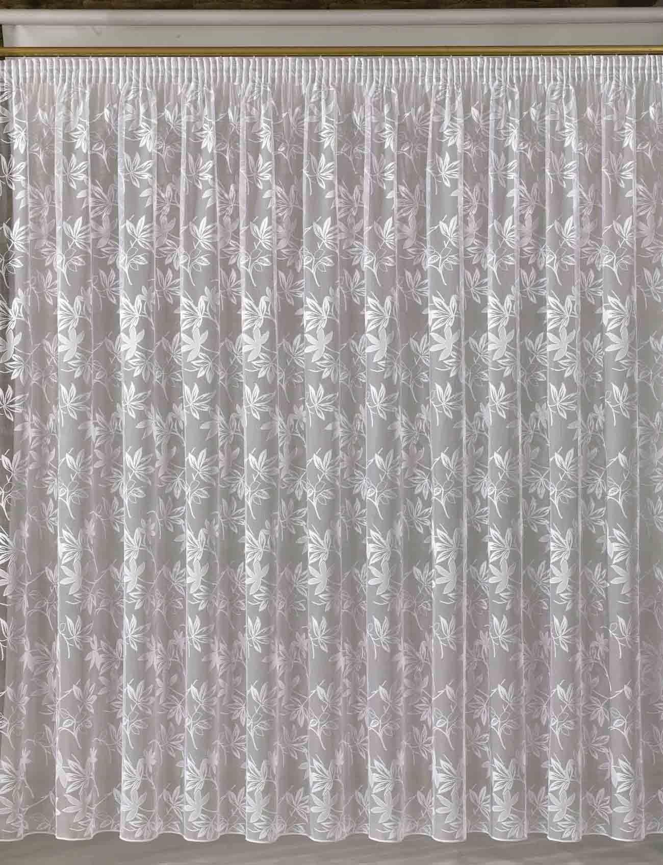 Weiße Jacquard Store Gardine nach Maß “Pompei“ – Ansicht 2