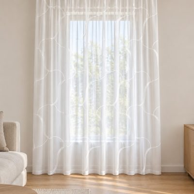 Bestickte Gardine nach Maß „Salvador“, am Fenster