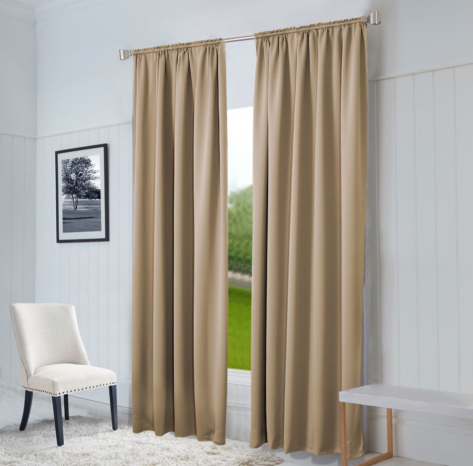 Vorhang nach Maß "Oxford", Breite: 145 cm in Braun