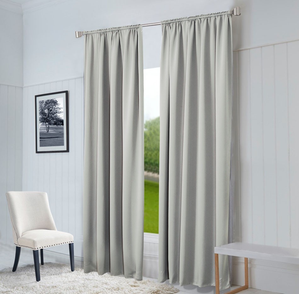 Vorhang nach Maß "Oxford", Breite: 145 cm in Light Grey
