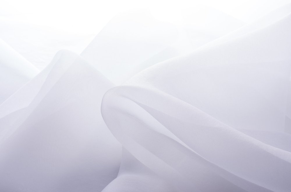 Voile-Gardine nach Maß, Weiß, Kräuselband