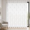 Premium Gardine nach Maß "Effekt Kreise" im Wohnraum – Raum digital gestaltet (KI)