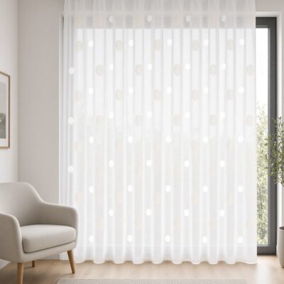 Premium Gardine nach Maß "Effekt Kreise"